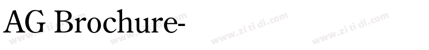 AG Brochure字体转换